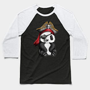 Pirate Panda Pirate Panda Bear With Pirate Corsair Baseball T-Shirt